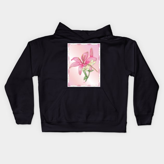 Lily Pink Kids Hoodie by SpiceTree